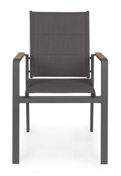 Andrea Bizzotto Kubik sedia con braccioli antracite SJ61 0663240