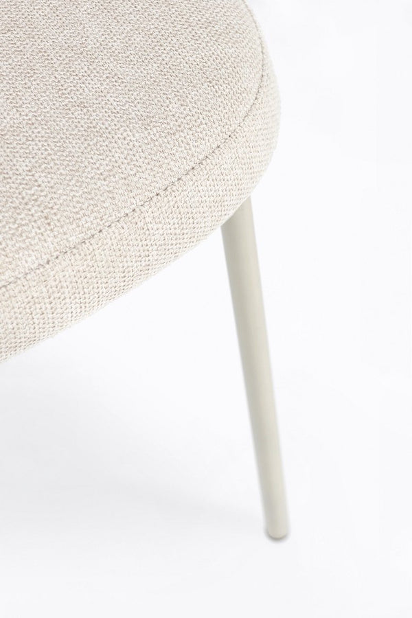 Andrea Bizzotto Wendy sedia in tessuto beige 0730129