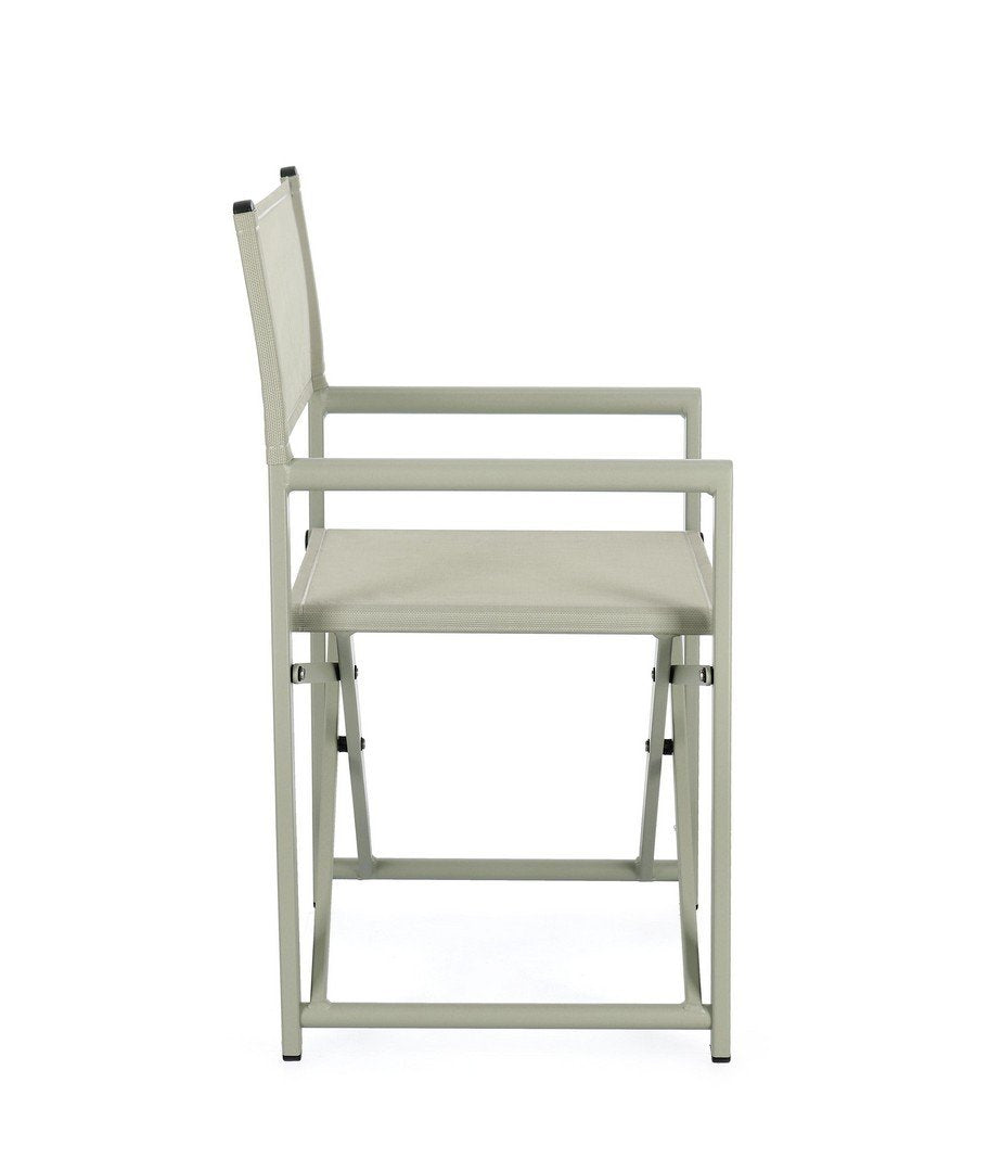 Andrea Bizzotto Taylor Sedia regista in alluminio breeze, dettaglio ravvicinato dei materiali