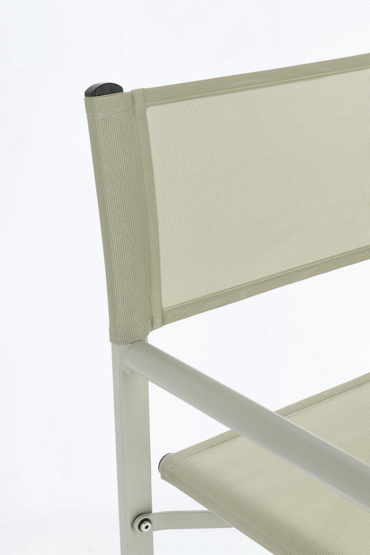 Andrea Bizzotto Taylor Sedia regista in alluminio breeze visto dall'alto, composizione e proporzioni