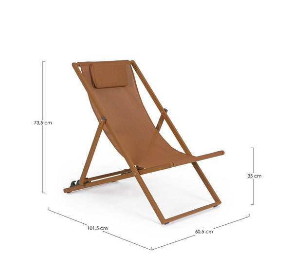 Andrea Bizzotto Taylor Sedia sdraio in alluminio pecan 0663275