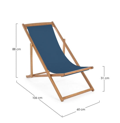 Andrea Bizzotto Noemi relax sedia sdraio blu da esterno 0806015