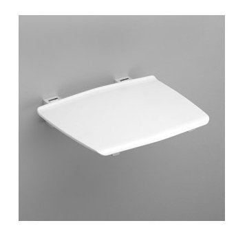 Koh-i-noor 5469KV sedile doccia ribaltabile 35x32 a muro in 00 Bianco in alluminio e abs installato in bagno moderno con...