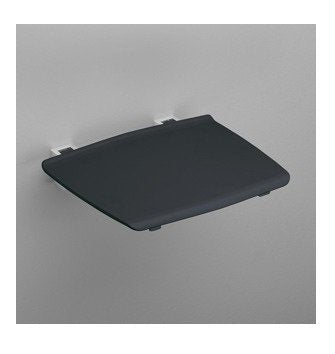 Koh-i-noor 5469Kn sedile doccia ribaltabile 35x32 a muro in alluminio e abs nero antracite