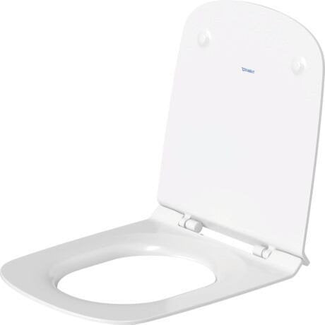 Sedile Con Coperchio Senza Softclose Bianco Durastyle ambientato su piano bagno con accessori