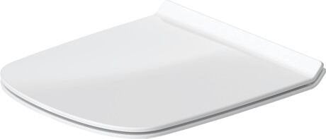 Sedile Con Coperchio Senza Softclose Bianco Durastyle, vista frontale su sfondo bianco