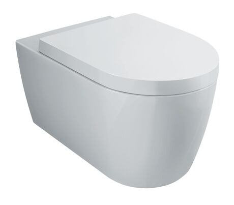 Sedile rallentato per wc Bianco Me By Starck Duravit ambientato su piano bagno con accessori