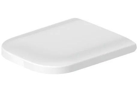 Sedile wc con chiusura normale e Coperchio Rimovibile Happy ambientato su piano bagno con accessori