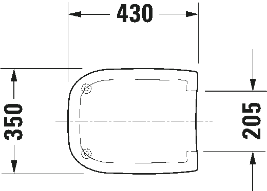 Sedile wc normale con Cerniere Inox D-Code 0067310000 Duravit