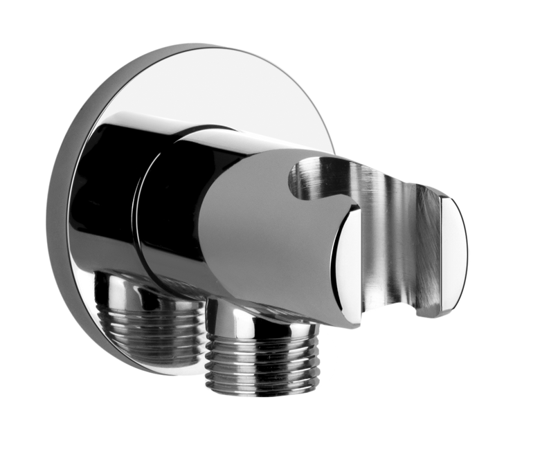 Gessi Set Doccetta Stick Tonda con Presa Acqua Supporto e Cromo Lucido, componenti inclusi smontati: corpo incasso...