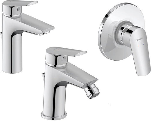 Duravit No1 Set Miscelatori Lavabo Bidet Doccia 1 uscita Cromo