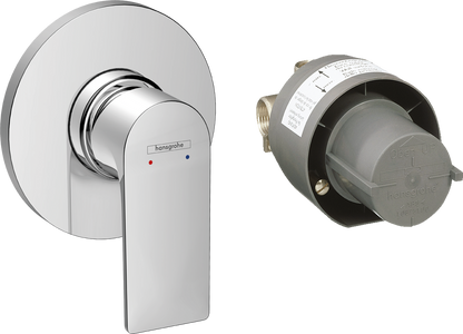 Hansgrohe Rebris E Set miscelatori lavabo e bidet con scarico e doccia 1 via con parte incasso cromo