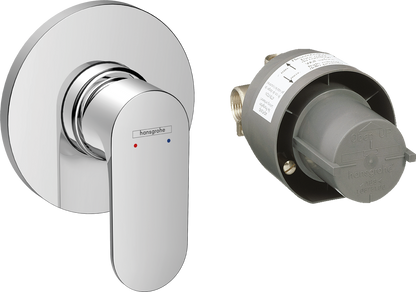Hansgrohe Rebris S Set miscelatori lavabo coolstart bidet con scarico e doccia 1 via e parte incasso cromo 72519000+72210000+72648000