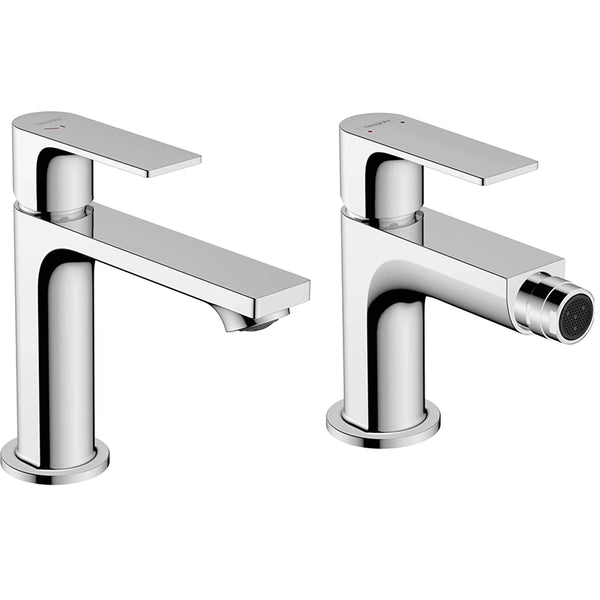 Set rubinetteria lavabo e bidet con scarico cromo Rebris E Hansgrohe