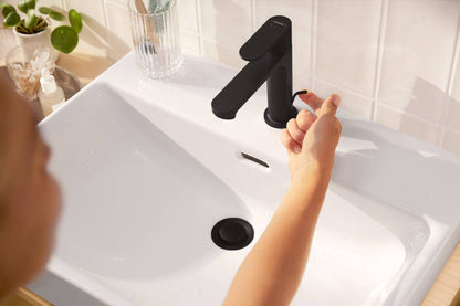 Rebris S Hansgrohe Coppia rubinetti lavabo coolstart e bidet scarico pop up nero opaco