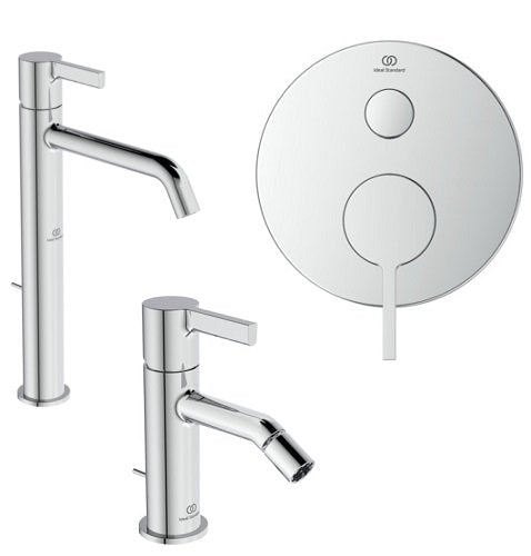 Ideal Standard Joy Set Rubinetti Lavabo alto bidet e Doccia con scarico e corpo incasso cromo BC781AA BC784AA A7386AA A1300NU