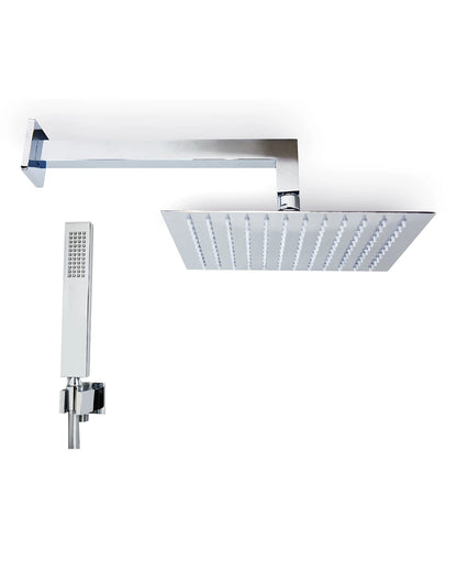 Set soffione doccia 25x25 quadro slim Smart e doccetta cromo