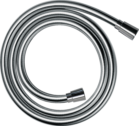 Hansgrohe Crometta Set soffione doccia tondo con braccio Cromo Lucido, vista frontale della maniglia e della bocca di...