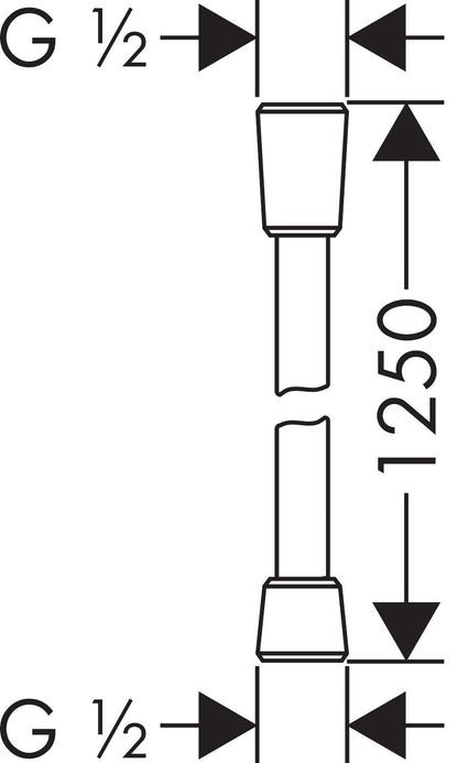 Hansgrohe Crometta  Set soffione doccia tondo con braccio doccetta supporto e flessibile 125 cm cromo