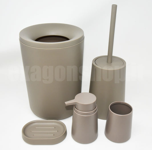 Set Accessori bagno 5 pz tortora Pop