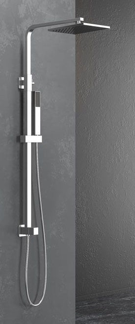New Line Colonna Doccia Telescopica Con Soffione 20x20 Cromo