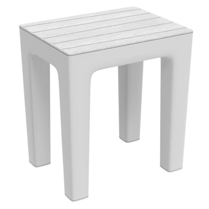 Sgabello bagno in plastica bianco Woody 130101