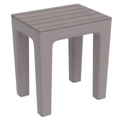 Sgabello bagno doccia in plastica tortora Woody 130103