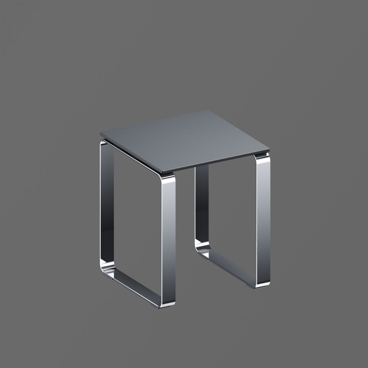 Koh-I-Noor 5470kn Sgabello In Alluminio E Abs nero antracite in lucido montato a parete, vista del design e della...