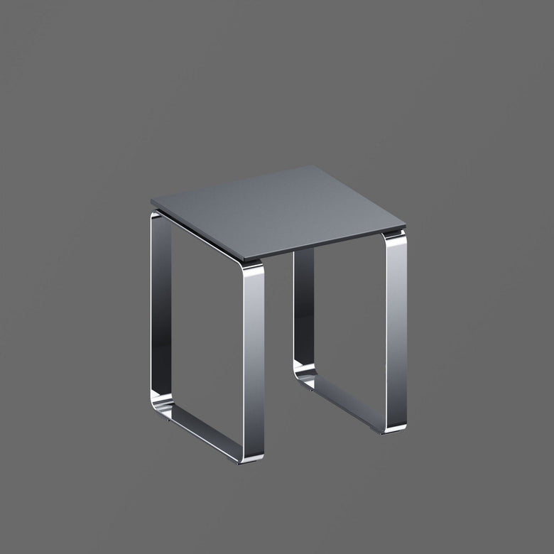 Koh-I-Noor 5470kn Sgabello In Alluminio E Abs nero antracite in lucido montato a parete, vista del design e della...