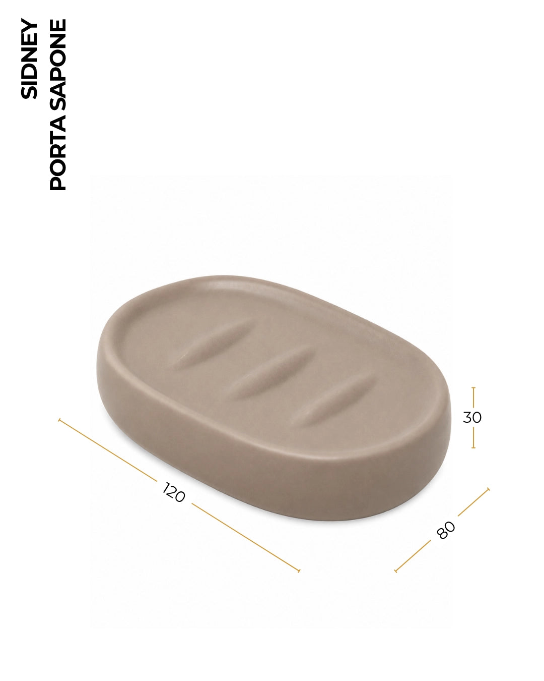 Porta sapone da appoggio in ceramica bianco Sidney