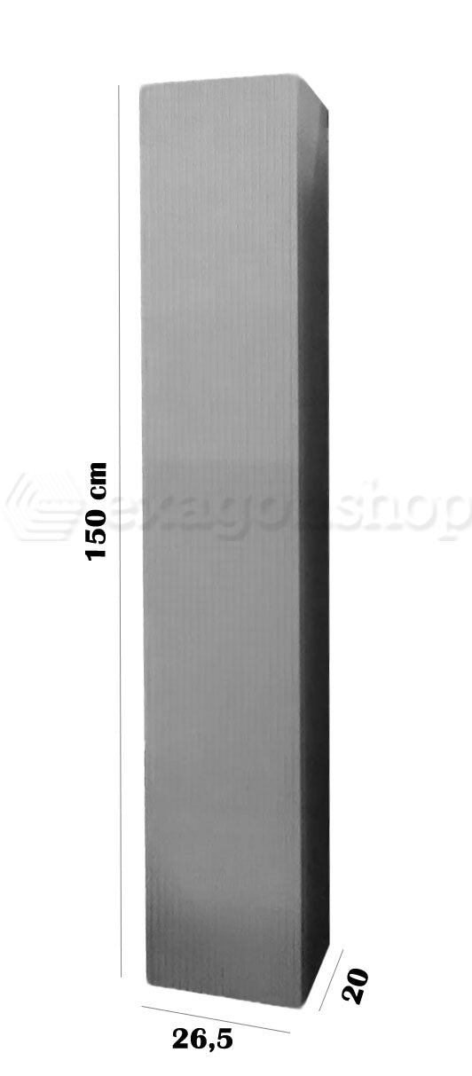 Colonna sospesa Verde muschio 26x150 Urbino con un Anta, vista laterale della struttura sospesa - Exagonshop