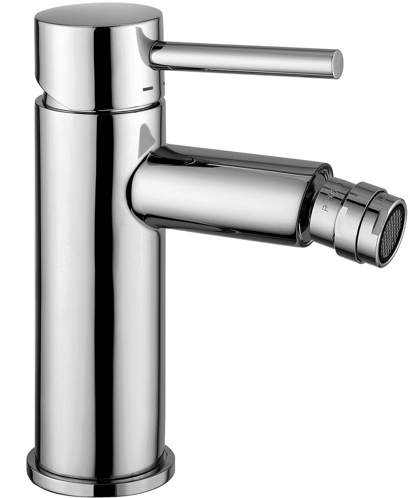 Paffoni stick coppia miscelatori lavabo alto e bidet senza Cromo Lucido, vista laterale del profilo e della forma