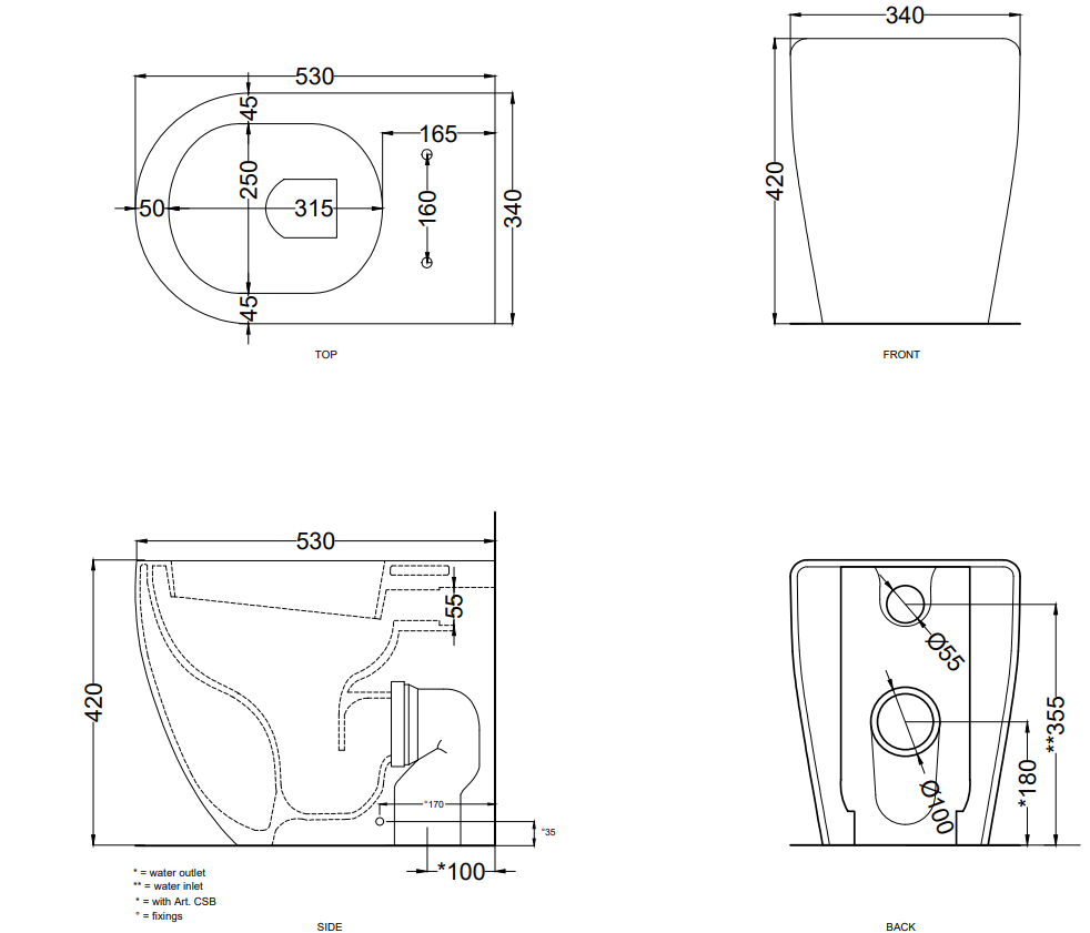 Ceramica Cielo Smile 53 Coppia Sanitari vaso e bidet a ambientato su piano bagno con accessori