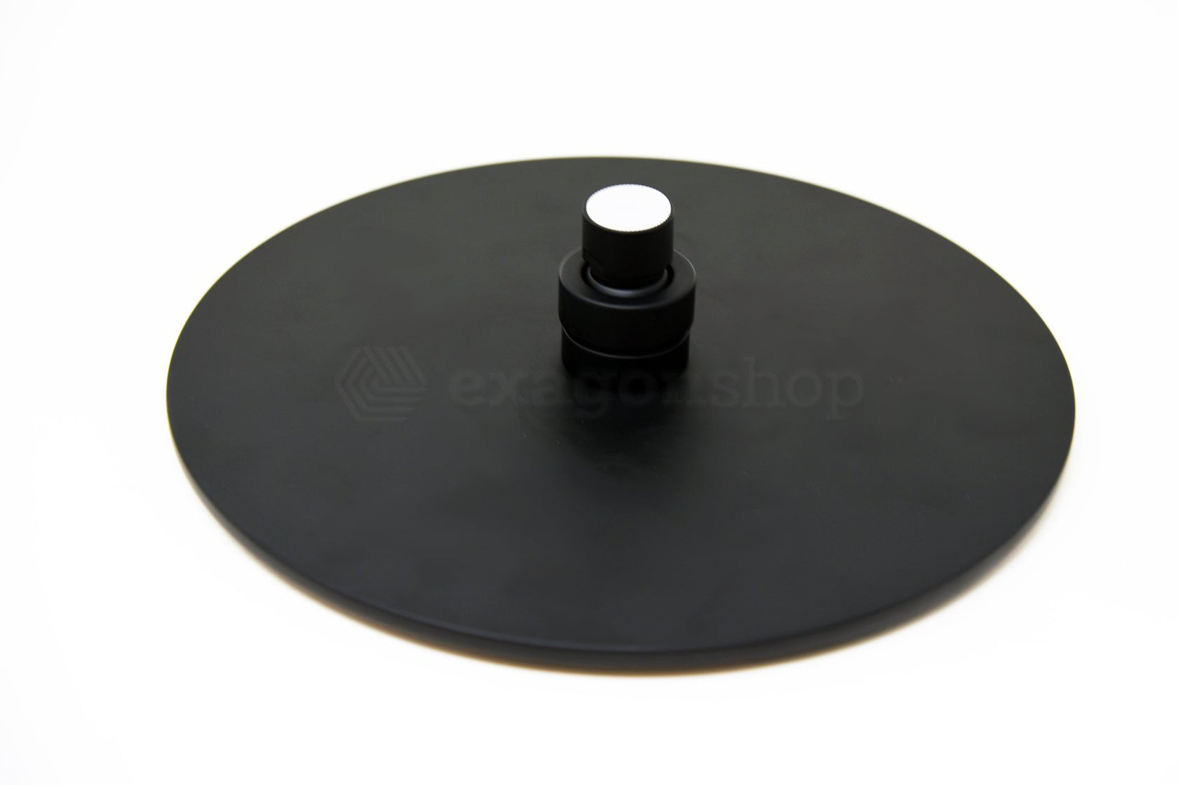 Soffione doccia 25 cm Smart tondo nero opaco, componenti inclusi smontati: corpo incasso, placca e rosone - Exagonshop
