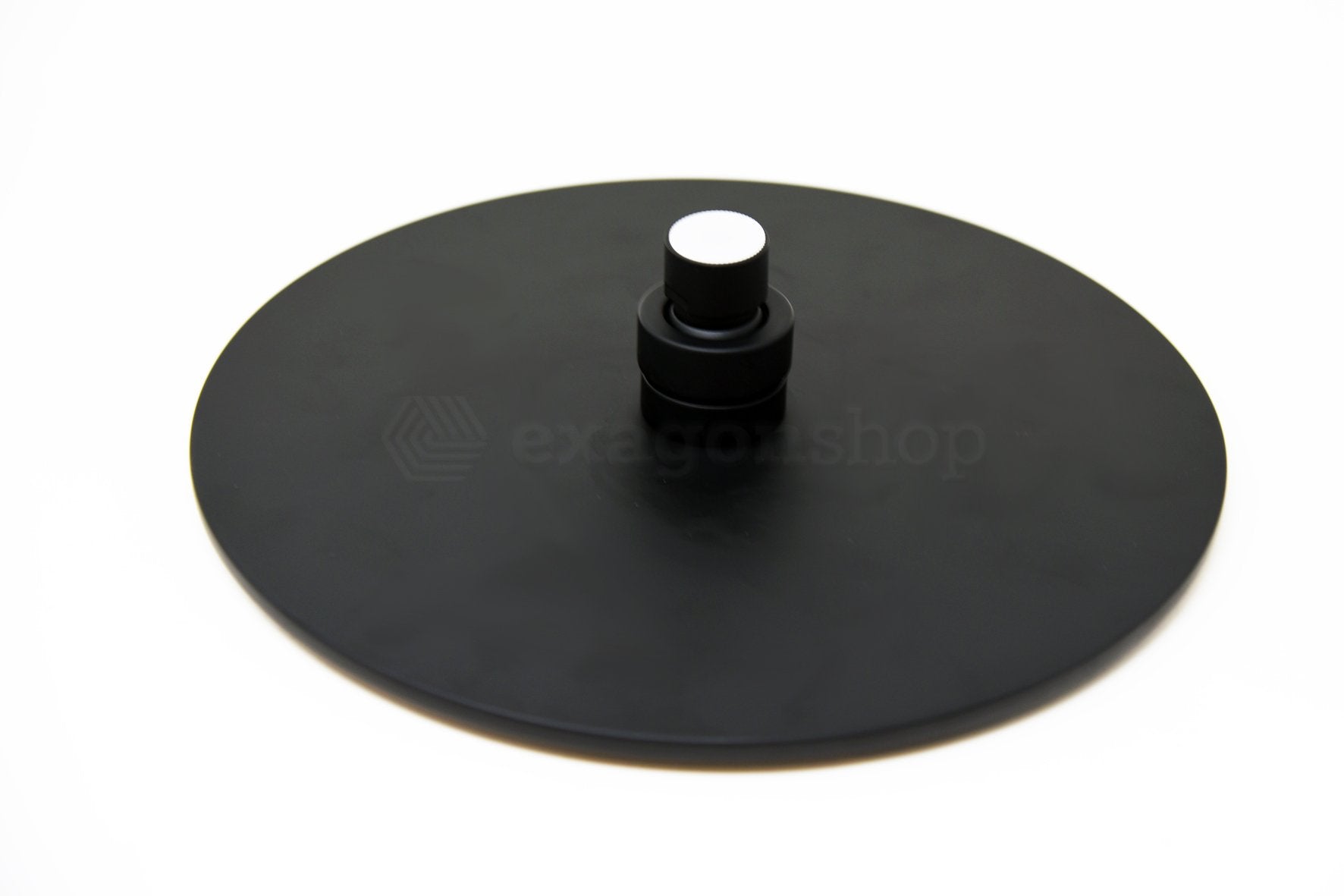 Soffione doccia 25 cm Smart tondo nero opaco, componenti inclusi smontati: corpo incasso, placca e rosone - Exagonshop