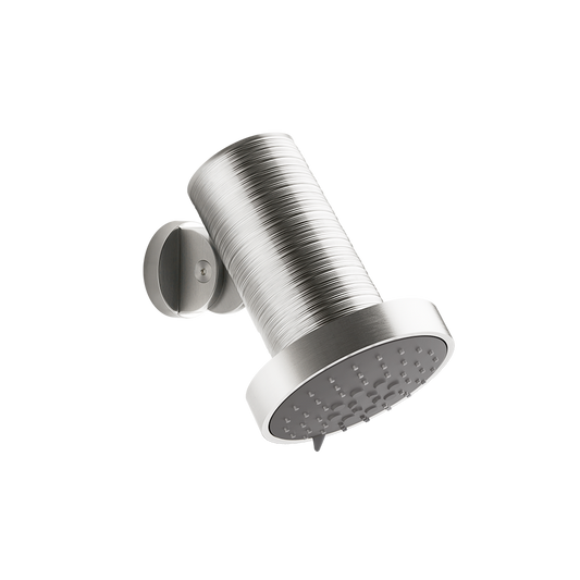 Soffione anticalcare a parete orientabile funzioni pioggia massaggio spray trame steel brushed 57257 Gessi