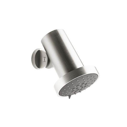 Soffione anticalcare a parete orientabile funzioni pioggia massaggio spray steel brushed flessa 57249 Gessi