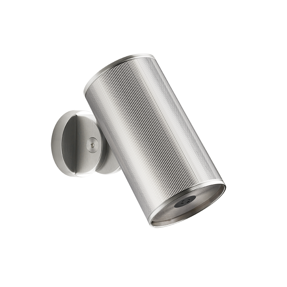 Soffione anticalcare doccia a parete orientabile funzione mista steel brushed rigato 57281 Gessi