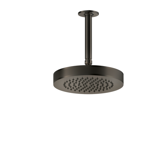 Soffione doccia anticalcare con braccio a soffitto orientabile black xl inciso 58186 gessi