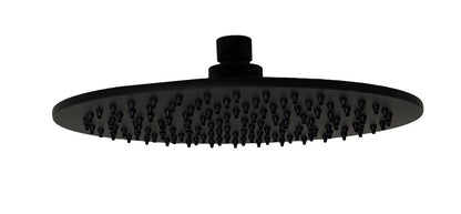 Soffione doccia 25 cm Smart tondo nero opaco