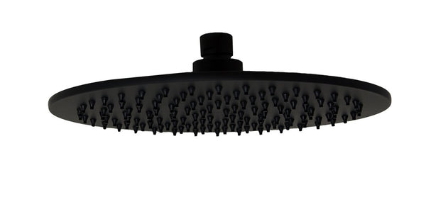 Soffione doccia 25 cm Smart tondo nero opaco