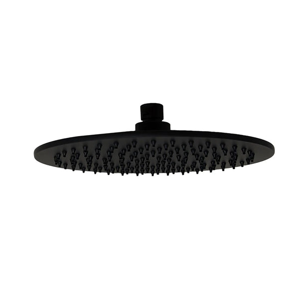 Soffione doccia 25 cm Smart tondo nero opaco
