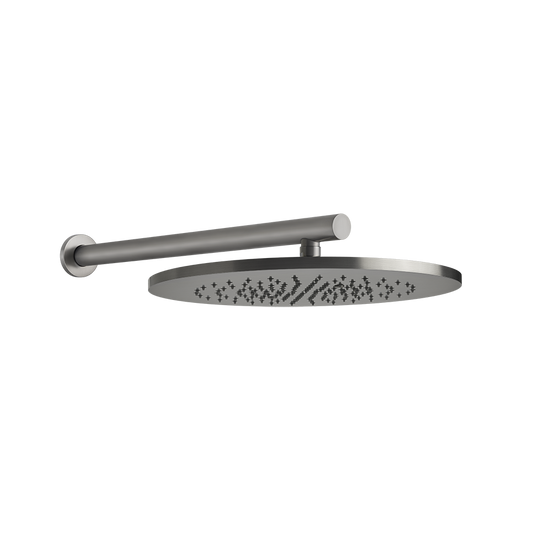 Gessi 54148 Soffione doccia 35 cm braccio a parete Steel brushed 239
