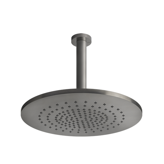 Soffione doccia 35 cm orientabile con braccio a soffitto Steel brushed 239 Shower316 54152 Gessi