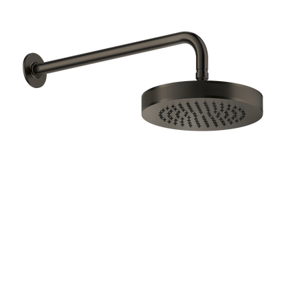 Soffione doccia anticalcare con braccio a parete orientabile black xl inciso 58185 gessi