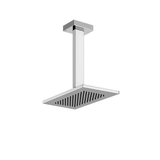 Soffione doccia rettangolare anticalcare a soffitto orientabile cromo rettangolare 20151 gessi