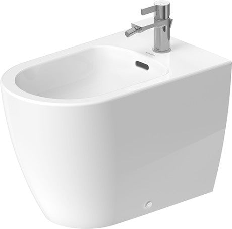 Duravit Soleil coppia sanitari Vaso e Bidet A Pavimento Con visto dall'alto con scarico e interno visibili