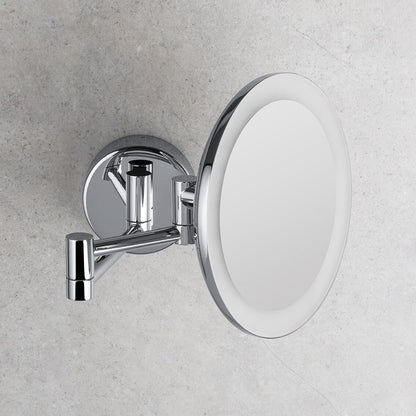 Colombo design b9751 specchio ingranditore x3 a parete con luce led 3w cromo