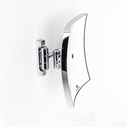 Koh-i-noor Quadrolo specchio ingraditore x3 quadro 20x20 a parete con due bracci in ottone cromo