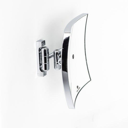 Koh-i-noor Quadrolo specchio ingraditore x3 quadro 20x20 a parete con due bracci in ottone cromo
